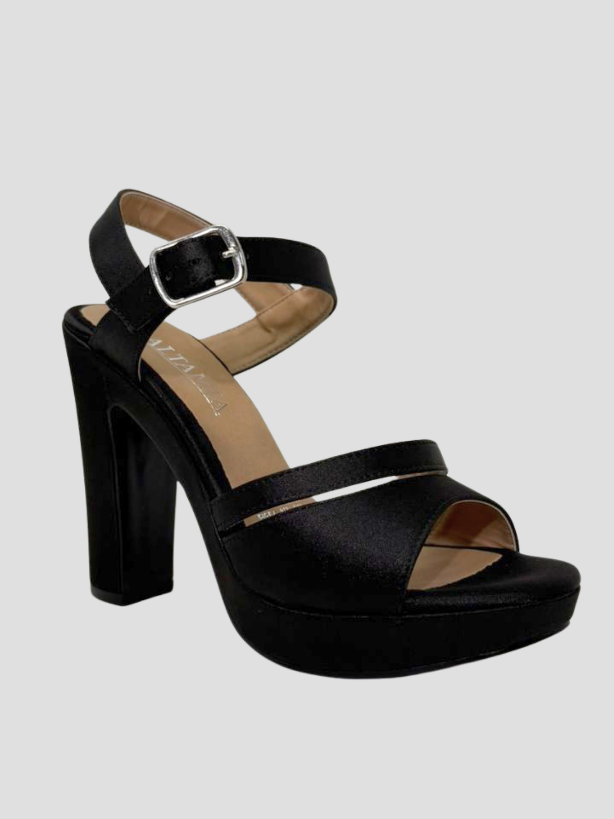 Plataforma negro Satinado