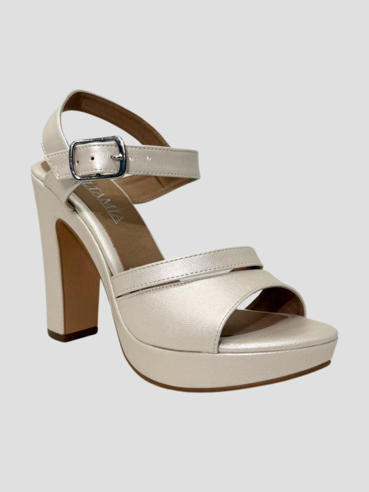 Novia plataforma ivory doble tira