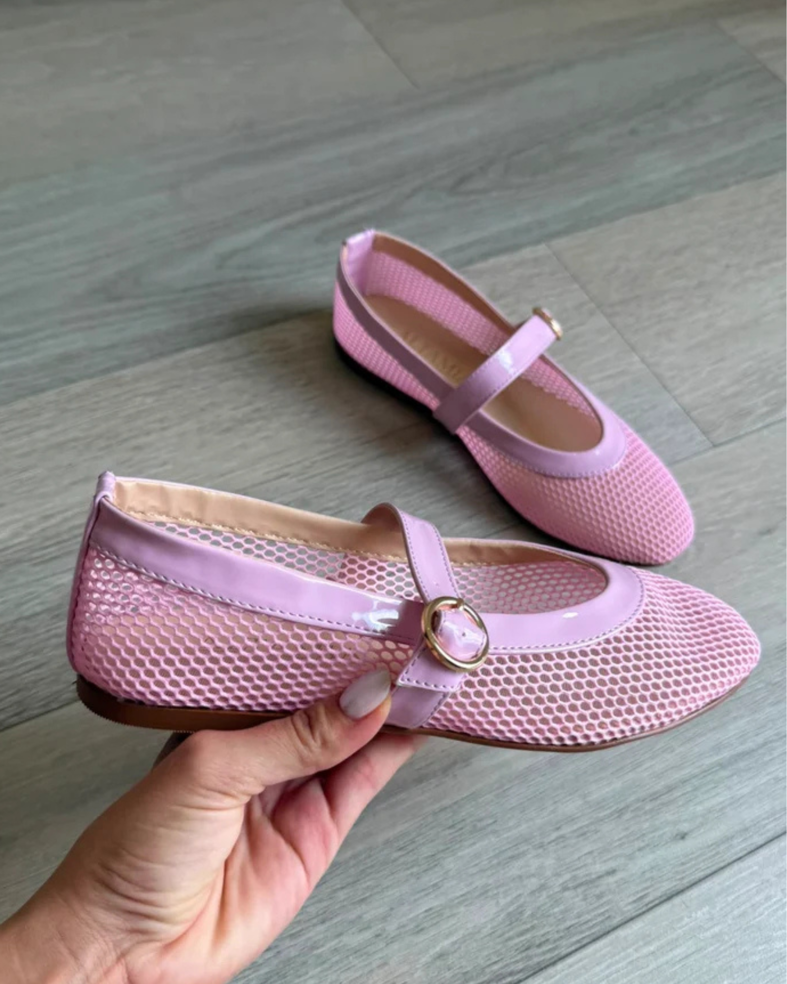 Ballerina piso rosa charol