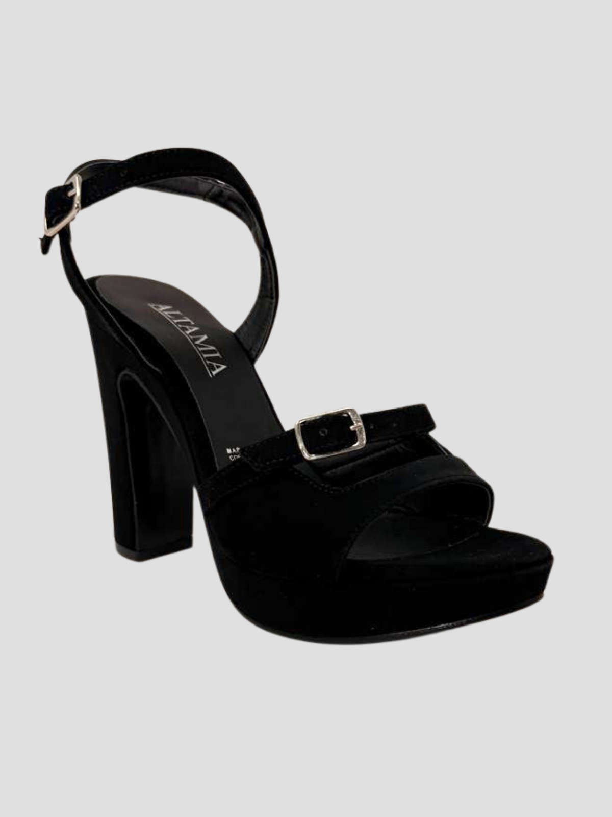 Plataforma negro mate con broche