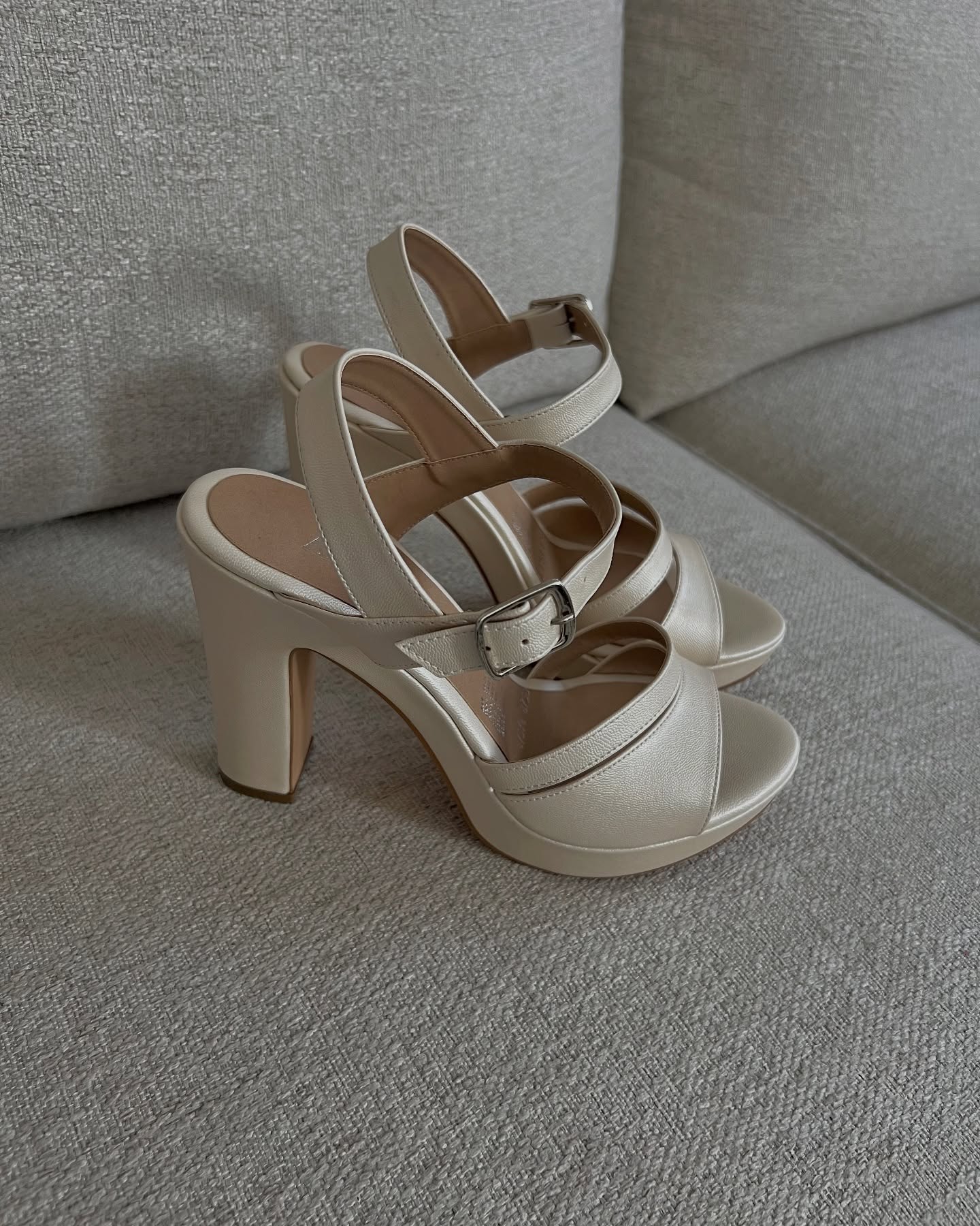 Novia plataforma ivory doble tira