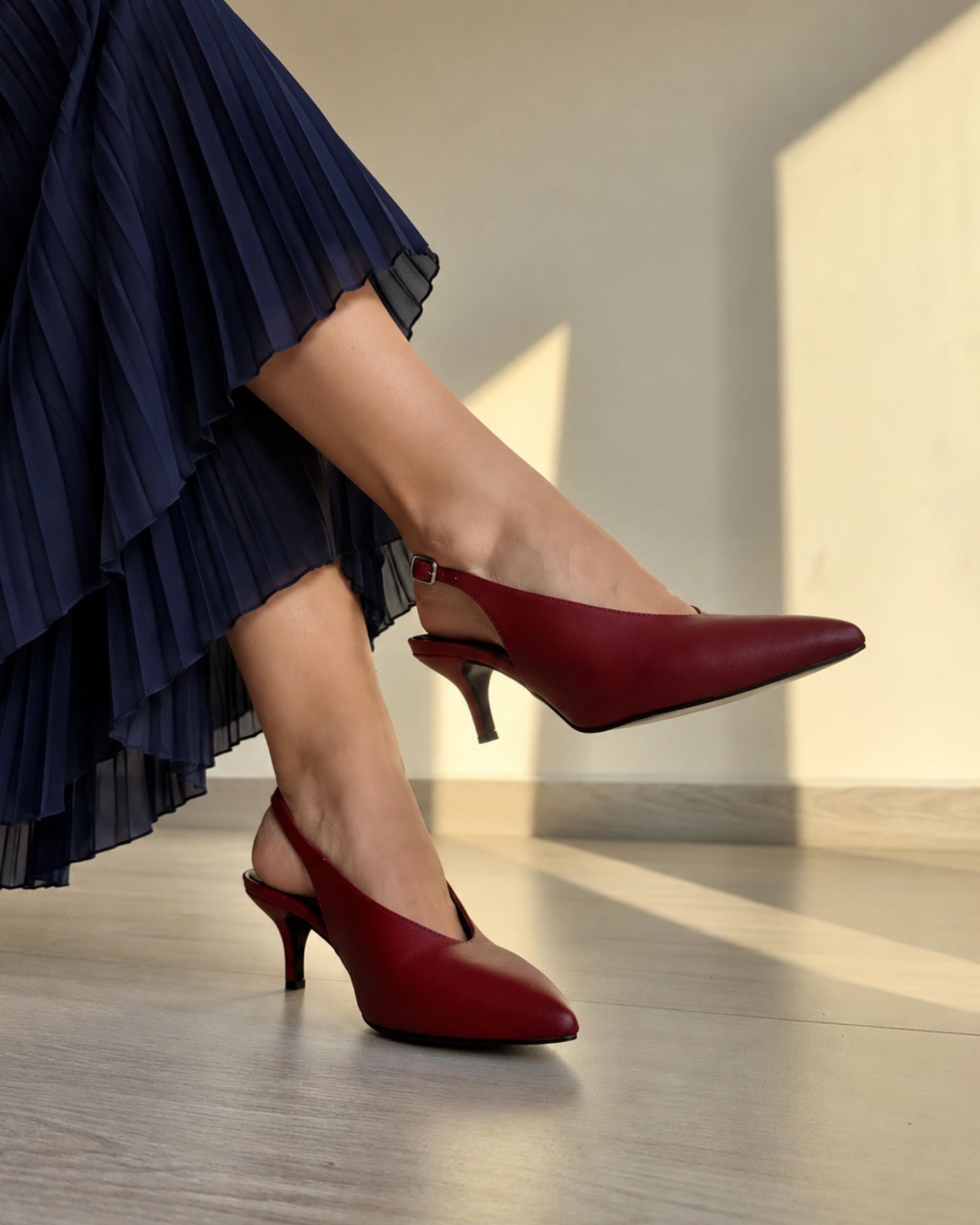 Zapatilla rojo intenso