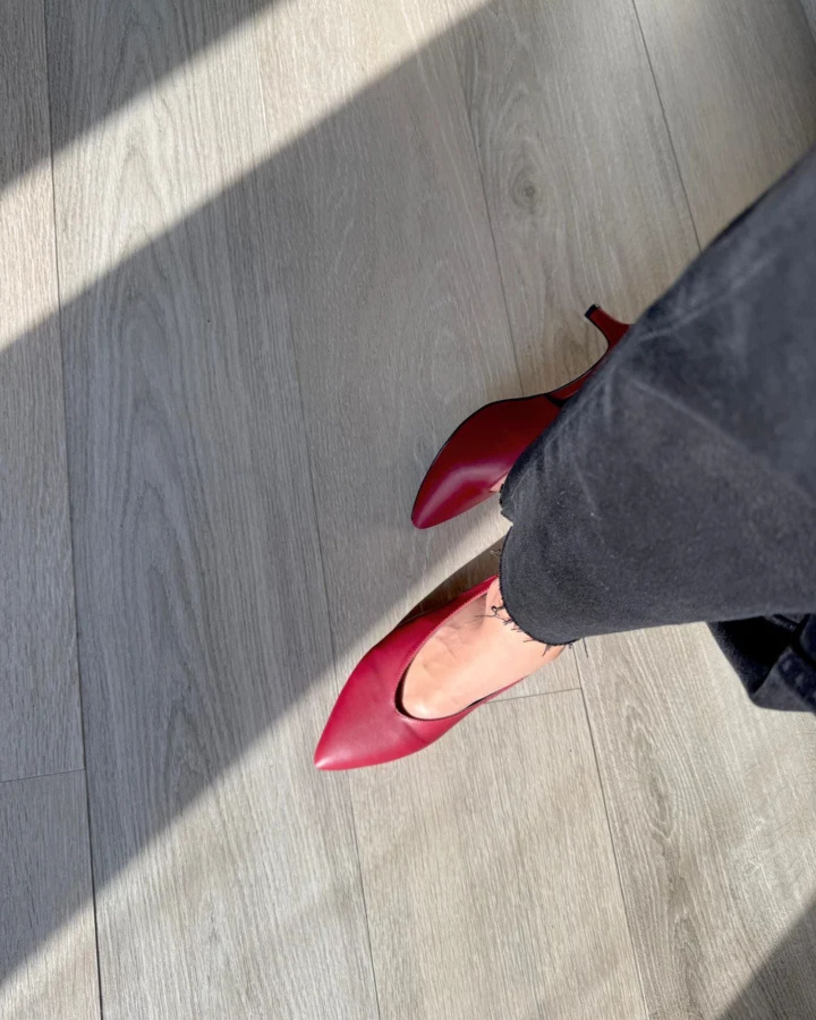 Zapatilla rojo intenso