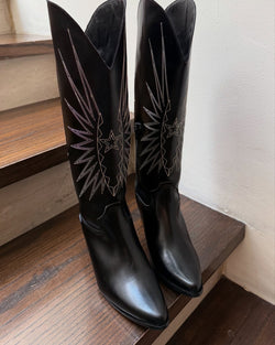 Bota vaquera negro