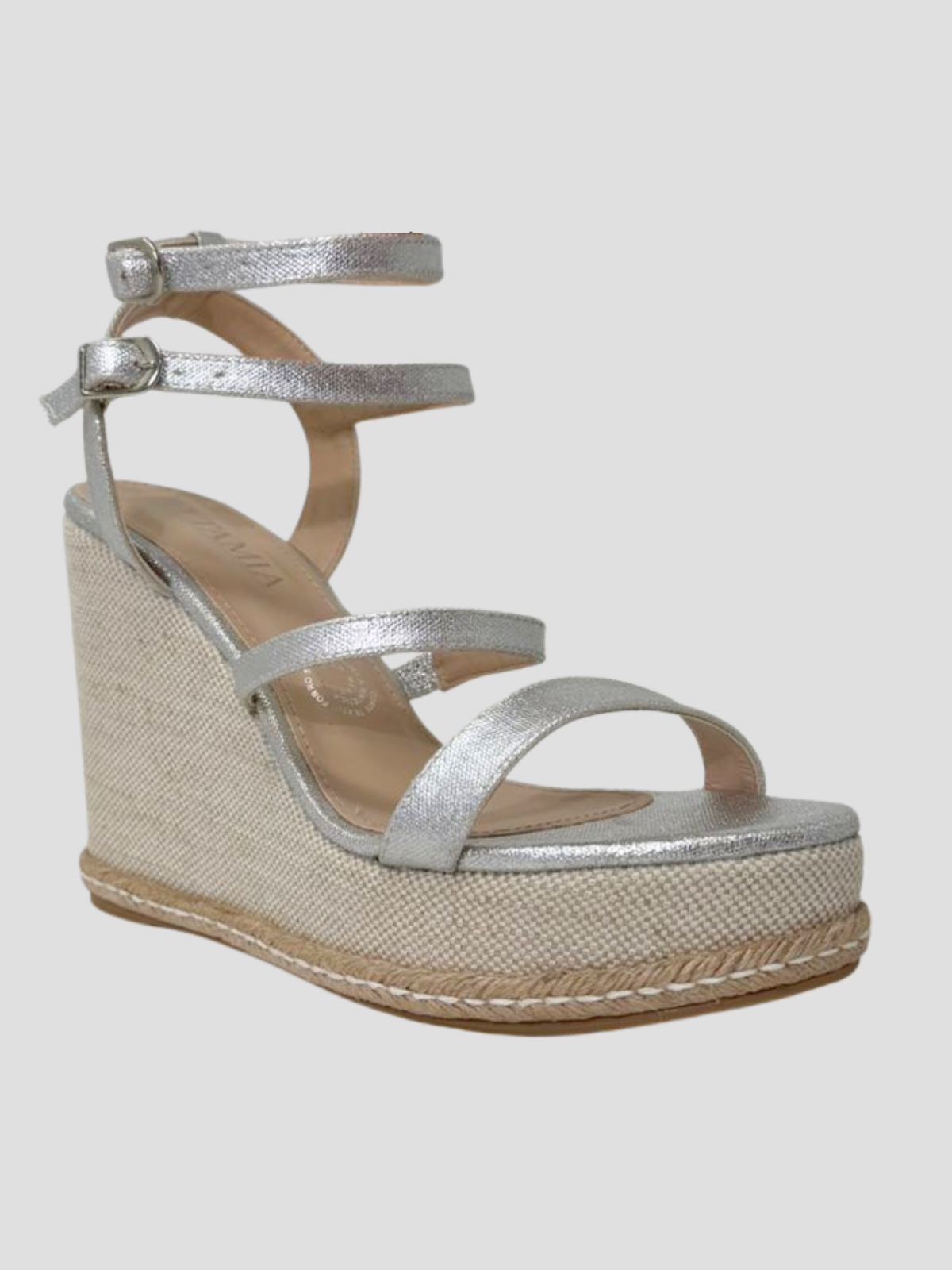 Alpargata plataforma plata tiras
