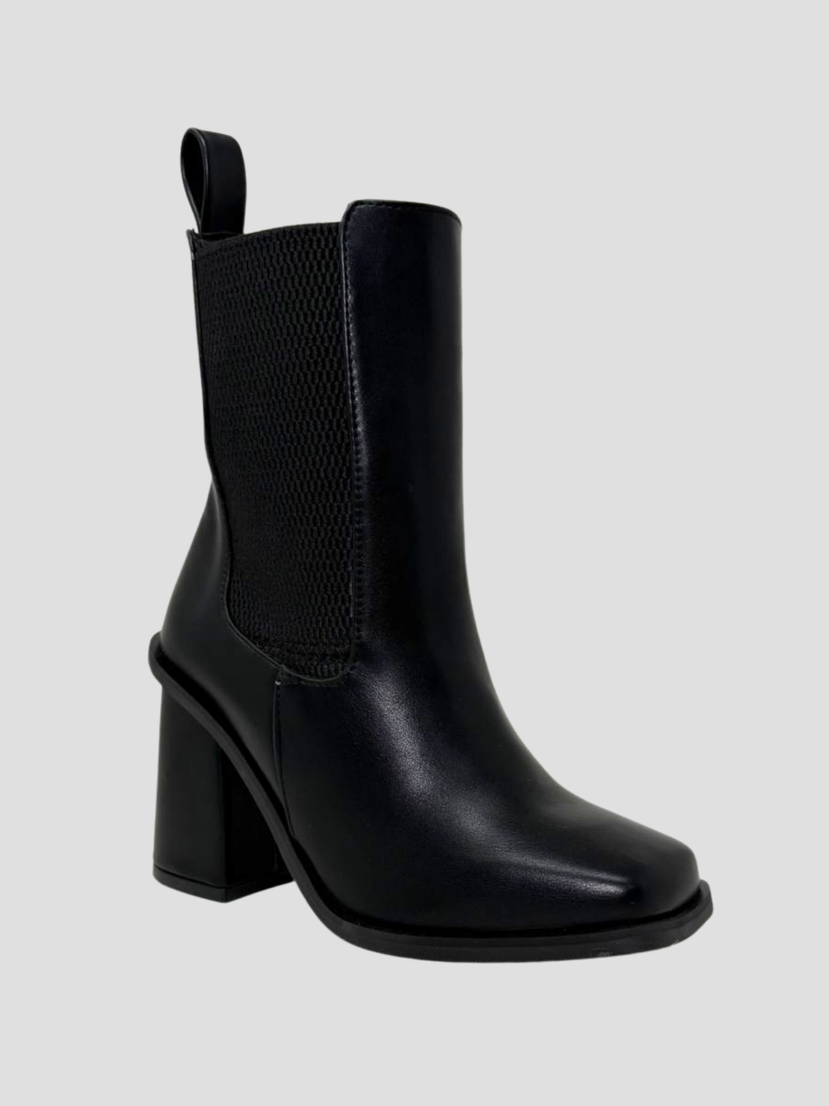 Botín negro con elástico