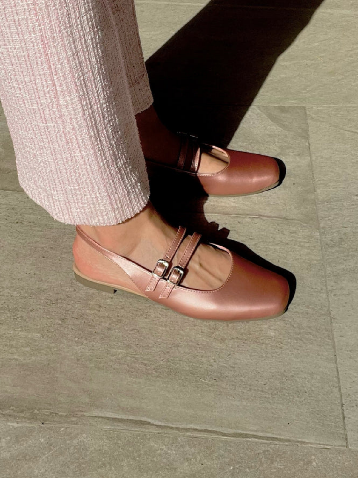 zapatilla piso rosado