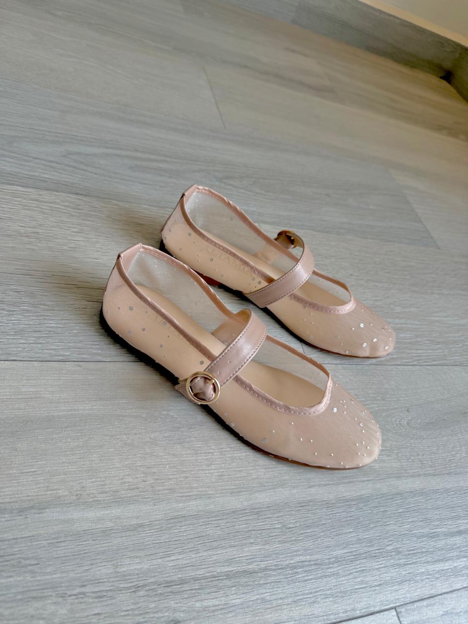 Ballerina malla nude con brillos